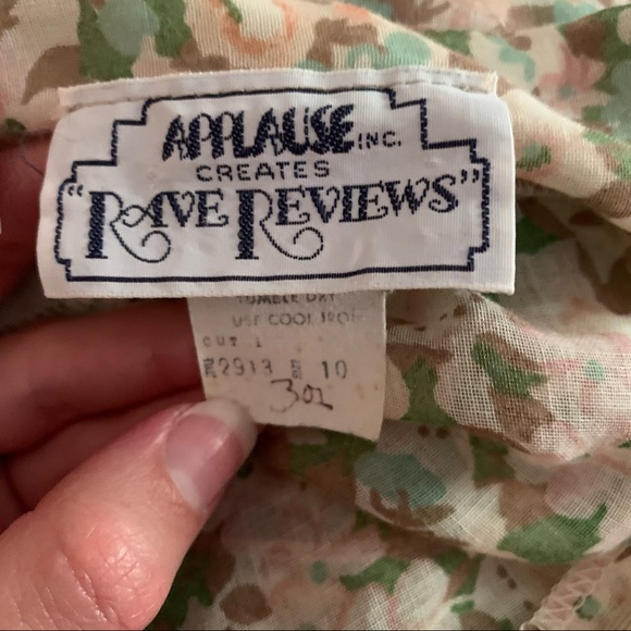 Prairie Floral Dress Vintage Long Sleeve Summer - Picture 4 of 4